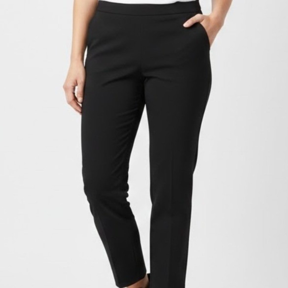 Chico's Black Straight-Leg Trousers